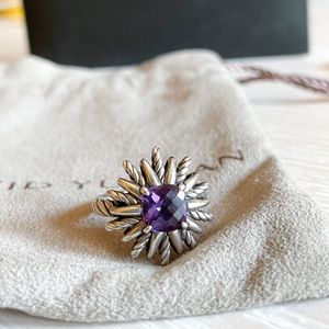 David Yurman starburst ring amethyst size 5